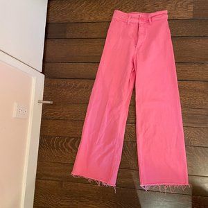 ZARA hot pink wide legged jeans